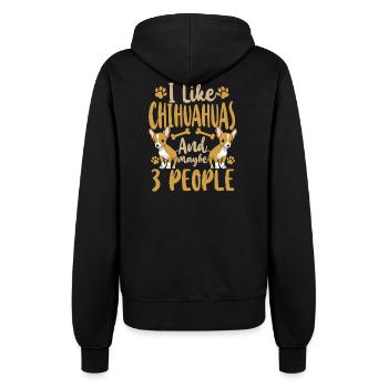 Chihuahua Chihuahueño I Like - Women’s Hooded Jacket - black - Back - Maraike (178cm)