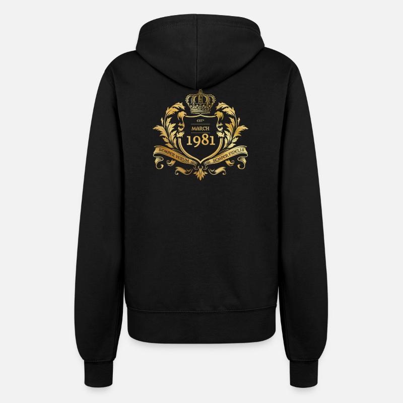 45. Geburtstag Semper Verum - Established 03/1981 - Women’s Hooded Jacket - black