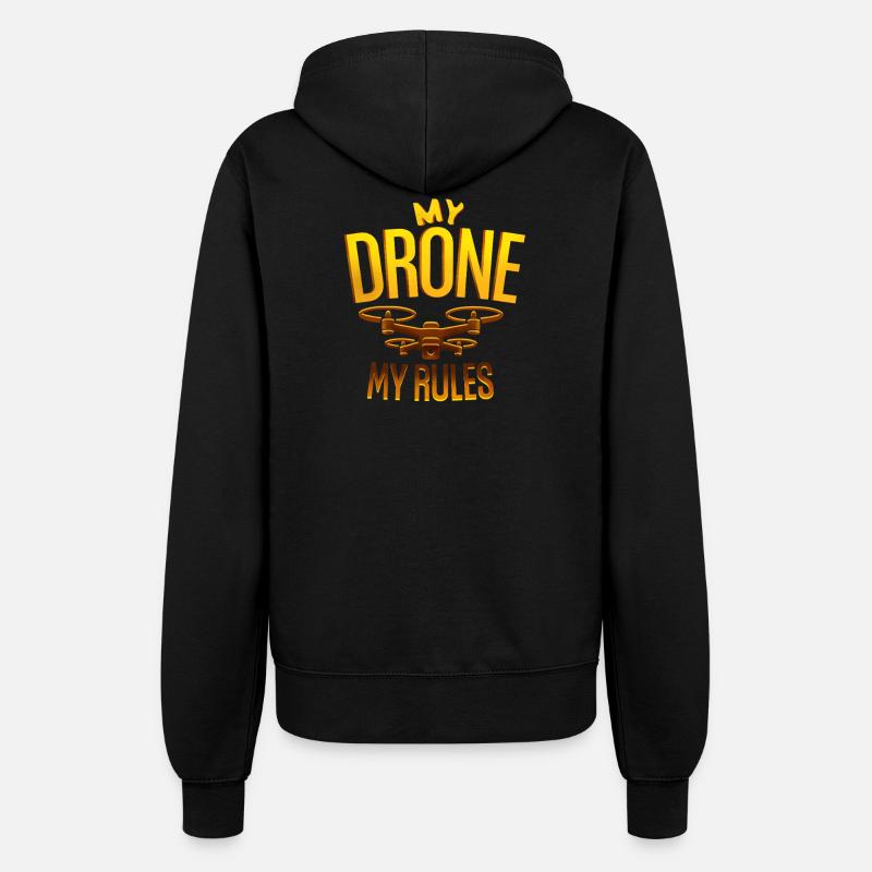 Drone my rules drone pilot - Women’s Hooded Jacket - black