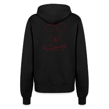 Face de ligne rouge - Veste à capuche Femme - noir - Dos - Maraike (178cm)