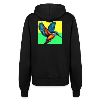 Eisvogel - Frauen Kapuzenjacke - Schwarz - Hinten - Maraike (178cm)