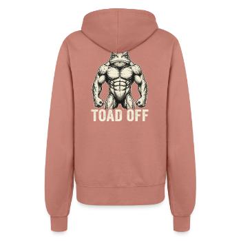 Grenouille mème de crapaud sur Internet - Veste à capuche Femme - rose poudré - Dos - Maraike (178cm)