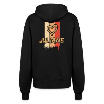 Geschenkidee Juliane - Frauen Kapuzenjacke - Schwarz - Hinten - Maraike (178cm)