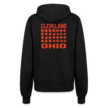 Cleveland Ohio Football-Helme - Frauen Kapuzenjacke - Schwarz - Hinten - Maraike (178cm)
