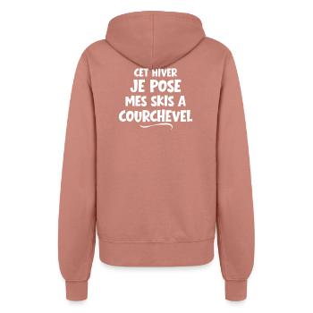 Domaine skiable, station de ski - Veste à capuche Femme - rose poudré - Dos - Maraike (178cm)