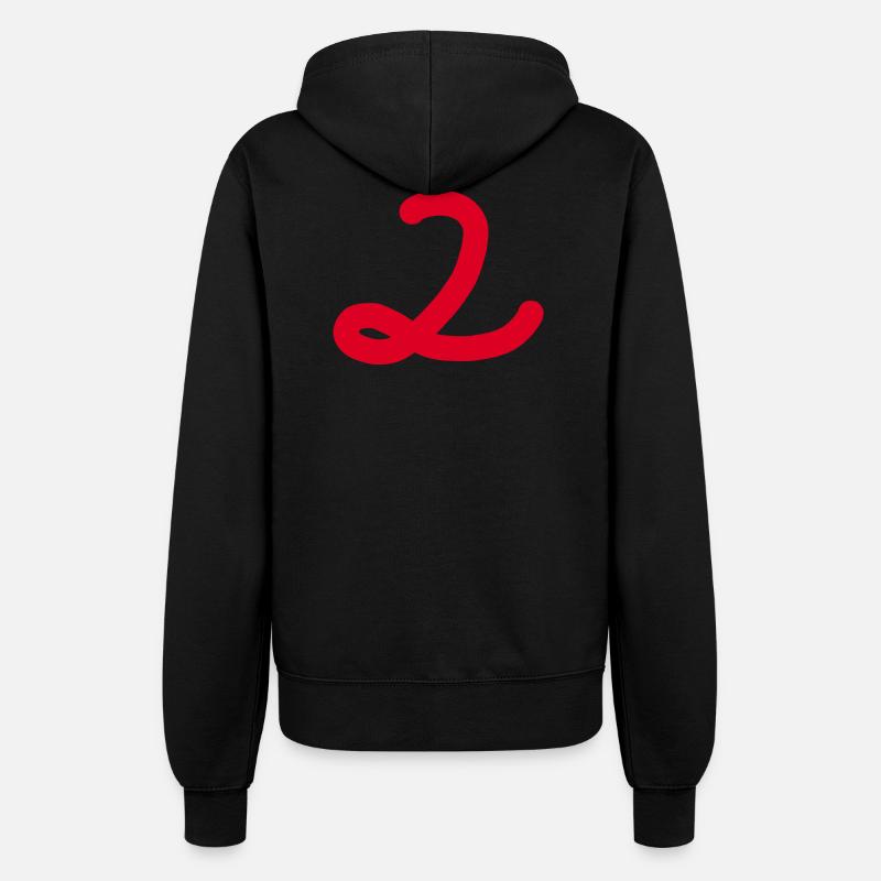 2 Number two number red - Women’s Hooded Jacket - black