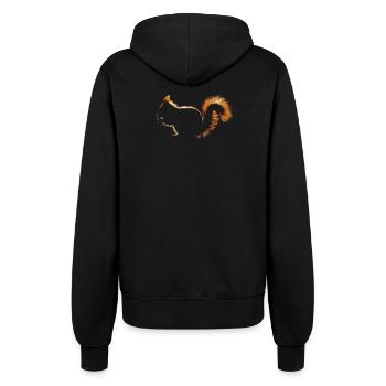 Eichhörnchen - Frauen Kapuzenjacke - Schwarz - Hinten - Maraike (178cm)