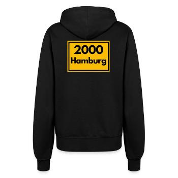 ANCIEN CODE POSTAL RETRO 2000 HAMBOURG - HAFEN - Veste à capuche Femme - noir - Dos - Maraike (178cm)