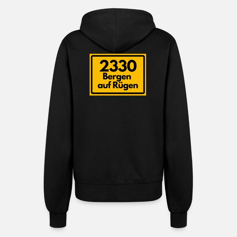 OLD POSTCODE POSTCODE 2330 BERGEN AUF RÜGEN HEIMAT - Women’s Hooded Jacket - black