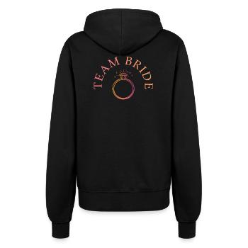 Team Bride - Ring - personalisierbar - Frauen Kapuzenjacke - Schwarz - Hinten - Maraike (178cm)