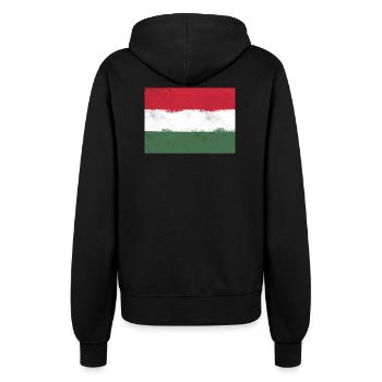 Flagge von Ungarn - Frauen Kapuzenjacke - Schwarz - Hinten - Maraike (178cm)