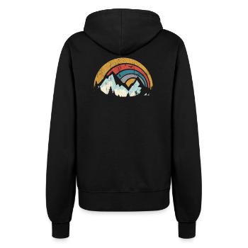 Retro Mountain Sunset Arc - Frauen Kapuzenjacke - Schwarz - Hinten - Maraike (178cm)