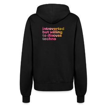 Techno - Frauen Kapuzenjacke - Schwarz - Hinten - Maraike (178cm)