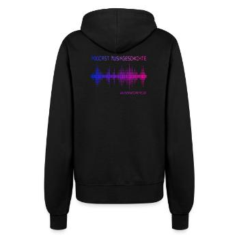 Podcast Musikgeschichte - Frauen Kapuzenjacke - Schwarz - Hinten - Maraike (178cm)