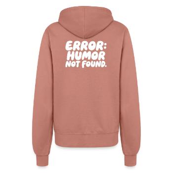Error Humor Not Found Sarkasmus Spruch - Frauen Kapuzenjacke - Altrosa - Hinten - Maraike (178cm)