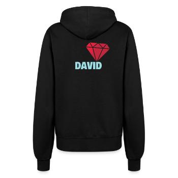 David - Women’s Hooded Jacket - black - Back - Maraike (178cm)