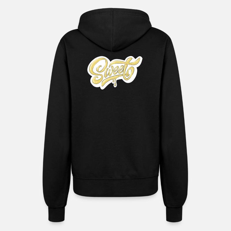Conception de typographie Sweet Script - Veste à capuche Femme - noir