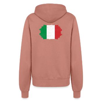 Drapeau italien coup de pinceau - Veste à capuche Femme - rose poudré - Dos - Maraike (178cm)