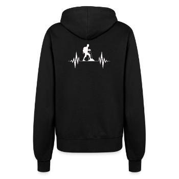 Wandern, Wandern, Wandern Vibes - Frauen Kapuzenjacke - Schwarz - Hinten - Maraike (178cm)