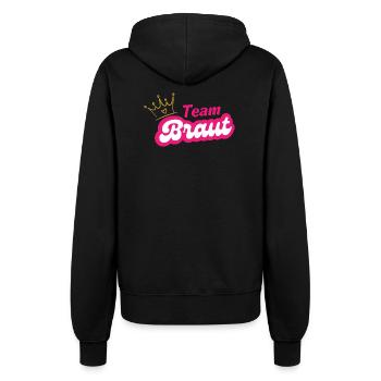 Team Braut Kronen Pink Design - Frauen Kapuzenjacke - Schwarz - Hinten - Maraike (178cm)