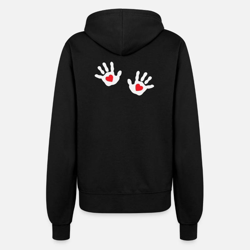 Bébé Haende Bébé haende Herz - Veste à capuche Femme - noir