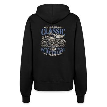 Jahrgang 1975 geboren Motorrad Geburtstag Geschenk - Frauen Kapuzenjacke - Schwarz - Hinten - Maraike (178cm)