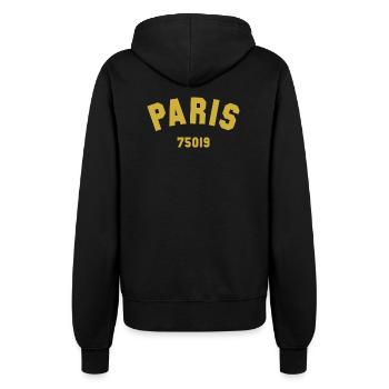 19e arrondissement de PARIS - Veste à capuche Femme - noir - Dos - Maraike (178cm)