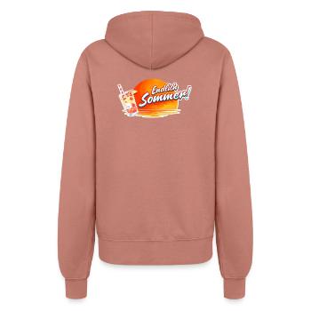 Finally Summer Sun Drink Graphic - Women’s Hooded Jacket - dusky rose - Back - Maraike (178cm)