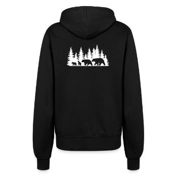 Silhouette Forêt Faune Design - Veste à capuche Femme - noir - Dos - Maraike (178cm)