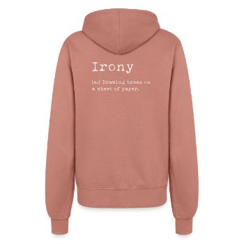 Irony Definition - Frauen Kapuzenjacke - Altrosa - Hinten - Maraike (178cm)