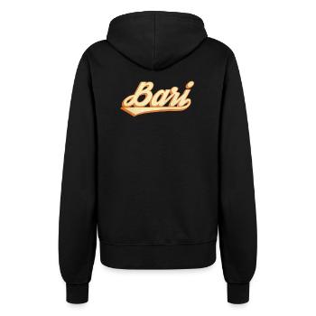 Vintage Bari lettering - Women’s Hooded Jacket - black - Back - Maraike (178cm)