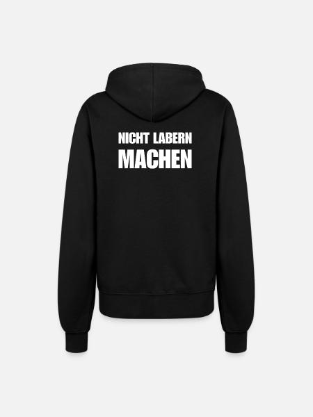Nicht labern – einfach machen Statement - Frauen Kapuzenjacke - Schwarz