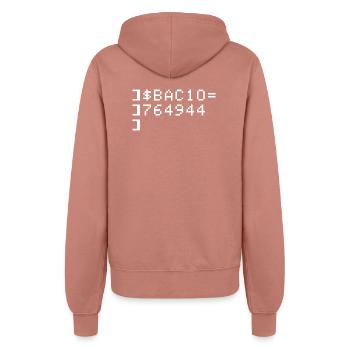 Bacio BAC10 8-Bit Esadecimal Code Nerd Pixel Art - Women’s Hooded Jacket - dusky rose - Back - Maraike (178cm)