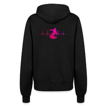Ein Motiv nur für Snowboard - Frauen Kapuzenjacke - Schwarz - Hinten - Maraike (178cm)