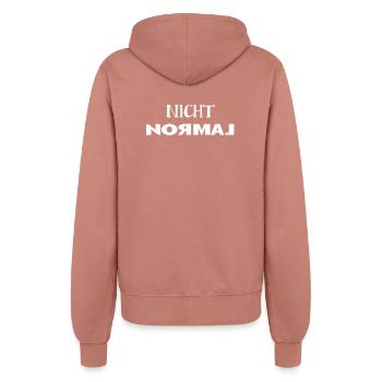 not normal - Women’s Hooded Jacket - dusky rose - Back - Maraike (178cm)