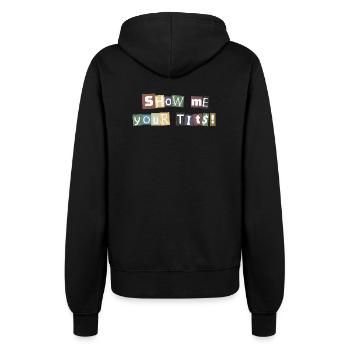 Show Me Your Tits Lösegeld - Frauen Kapuzenjacke - Schwarz - Hinten - Maraike (178cm)