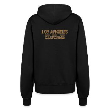 Los Angeles, Kalifornien - Frauen Kapuzenjacke - Schwarz - Hinten - Maraike (178cm)