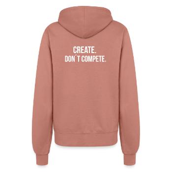 CREATE. DON ́T COMPETE. | Greyline Official - Women’s Hooded Jacket - dusky rose - Back - Maraike (178cm)