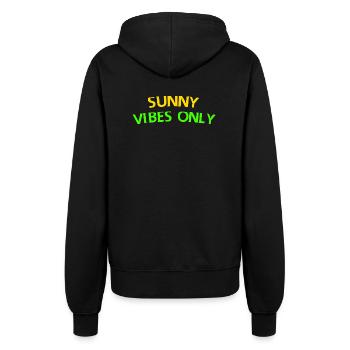 Sunny Vibes Only Typografie T-Shirt - Frauen Kapuzenjacke - Schwarz - Hinten - Maraike (178cm)