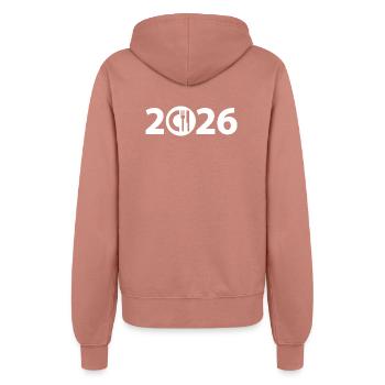 Chef 2026, Chef 2026, Restaurant 2026 - Veste à capuche Femme - rose poudré - Dos - Maraike (178cm)