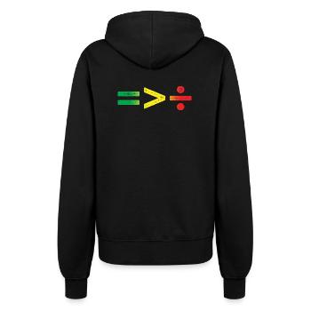 Juneteenth-Gleichheit ist größer als Spaltung - Frauen Kapuzenjacke - Schwarz - Hinten - Maraike (178cm)
