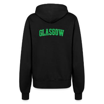 Glasgow College Stil Grüner Blockschrift - Frauen Kapuzenjacke - Schwarz - Hinten - Maraike (178cm)