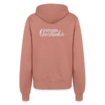 Professional Overthinker Lustig Grübeln Angst Logo - Frauen Kapuzenjacke - Altrosa - Hinten - Maraike (178cm)