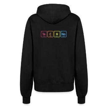 Techno elements - Women’s Hooded Jacket - black - Back - Maraike (178cm)