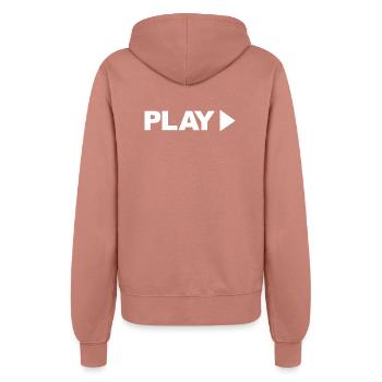 Play - Women’s Hooded Jacket - dusky rose - Back - Maraike (178cm)