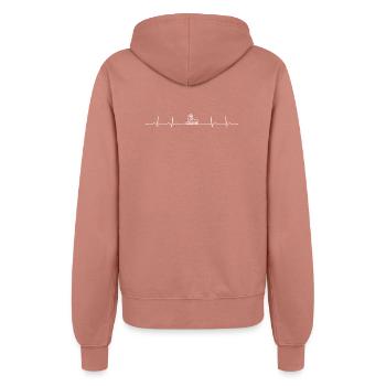 Heartbeat Rollschuhläufer - Frauen Kapuzenjacke - Altrosa - Hinten - Maraike (178cm)
