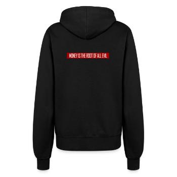 Money Root Evil Kapitalismus Gier Finanzen Reiche - Frauen Kapuzenjacke - Schwarz - Hinten - Maraike (178cm)