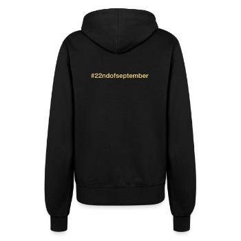 born on September 22 Birthday birthday - Women’s Hooded Jacket - black - Back - Maraike (178cm)