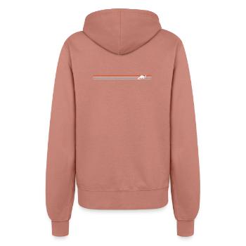 Retro Brontosaurus - Frauen Kapuzenjacke - Altrosa - Hinten - Maraike (178cm)