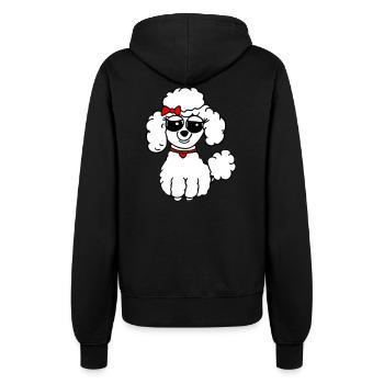 pudel 3 - Frauen Kapuzenjacke - Schwarz - Hinten - Maraike (178cm)